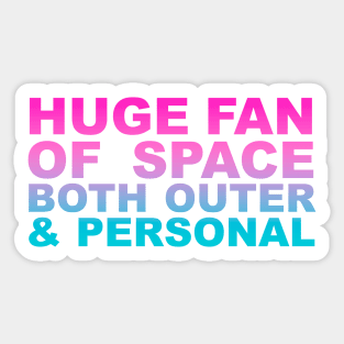 Personal space Sticker